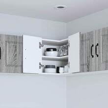 vidaXL Armadio da cucina con étagère Gris Sonoma 57 x 57 x 40 cm - Grigio - Visualizzare 4