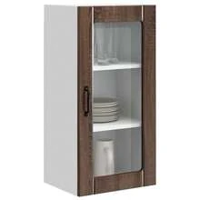 vidaXL Armadio da cucina con porte 2 pz Chêne brun 40 x 31 x 80 cm - Castano - Visualizzare 3