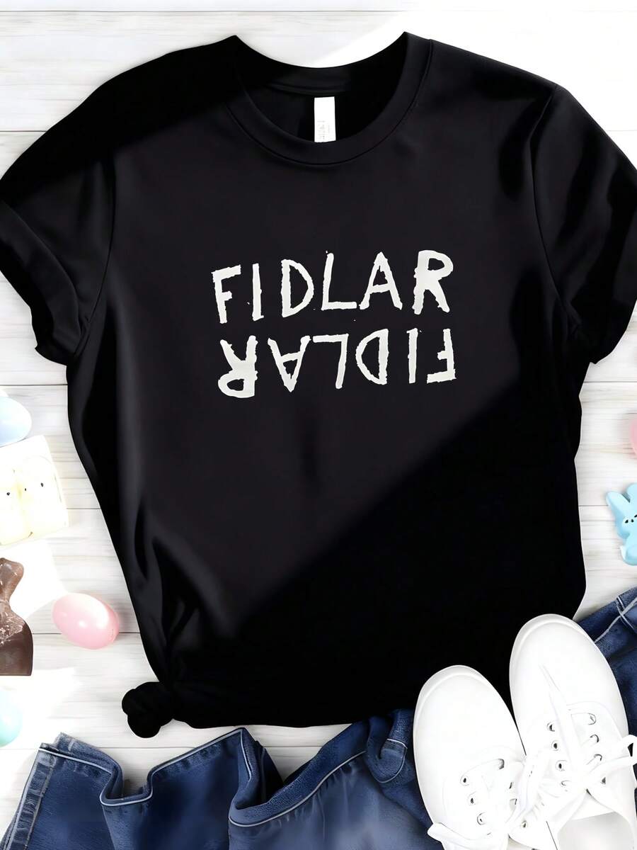 Fidlar Men'S Flipped Logo T Shirt - 黑色1 - 查看 1