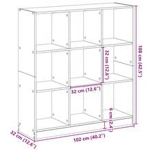Bibliothèque VidaXL Sonoma Gris 102x32x108 cm en bois d'ingénierie - Gris - Voir 9