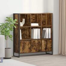 vidaXL Bibliothèque 2 pcs Chêne Fumé 99,5 x 30 x 108,5 cm - Tabac - Voir 1