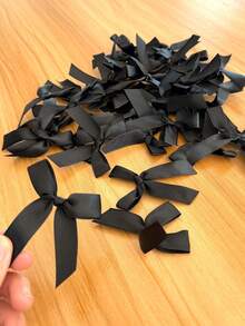 7pcs/Set 40-Inch Cream Number Balloons With Black Bow, 0-9 Number Shaped Balloons Suitable For Birthday Parties, Anniversary Decorations - Multicolor - View 6