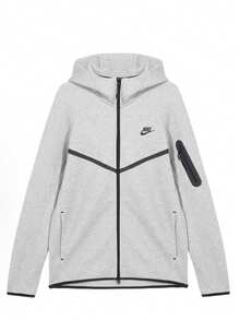 Nike Unisex Tech-Inspired Fleece Zip Hoodie & Jogger Outerwear For Men & Women Hoodi - Áo Hoodie Xám 2 - Xem 1
