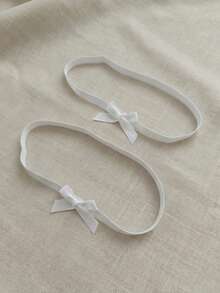 2件套粉色性感蝴蝶结腿环，女士弹力大腿环，适合派对、万圣节、圣诞节和其他场合 - 粉色 - 查看 8