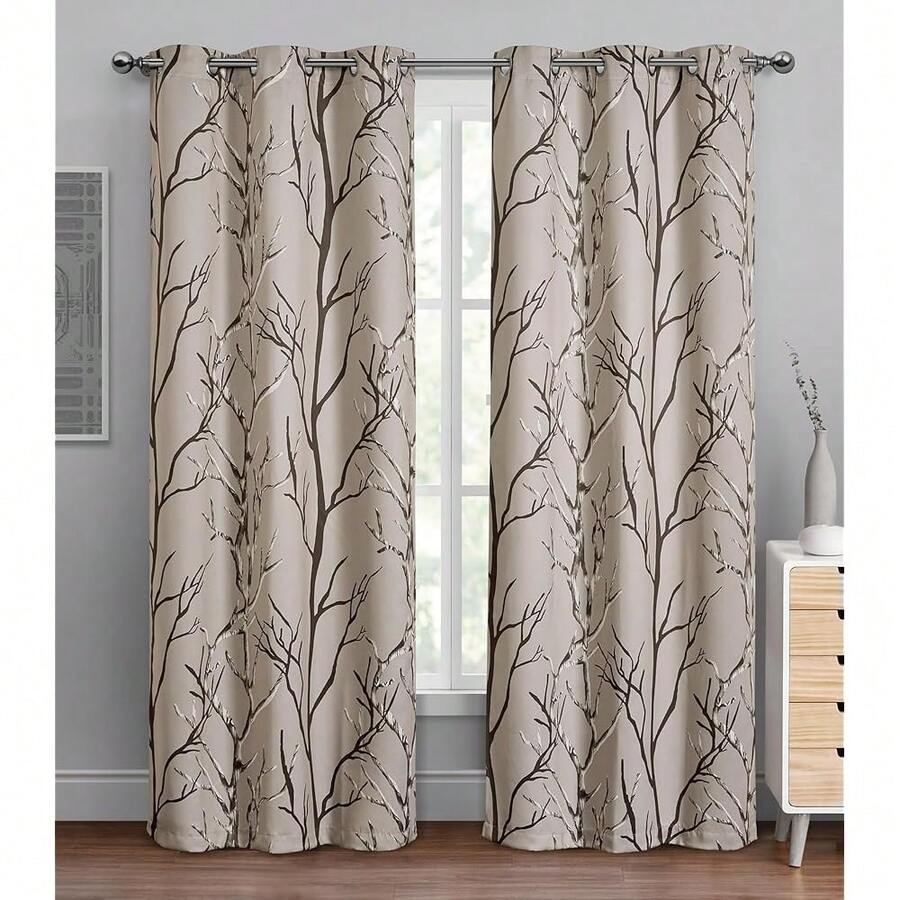 VCNY Home - Blackout Curtains, Window Treatment With Grommet Top, Nature Inspired Home Decor (FKingdom Brown, 40\ X 84\) - 棕色的 - 查看 1