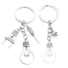 Zinc Alloy Screwdriver, Light Bulb, Plug Pendant Keychain, Electrician Gift, Bag Accessory - Multicolor - View 2