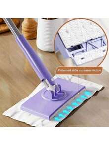 3 Piecesset: Multi-Functional Disposable Face Towel Mop - Dry/Wet Lazy Mop, With A Mop Clip, Suitable For Kitchen, Bathroom And Glass Cleaning - Essential Household Cleaning Tool. - Multicolor - View 2