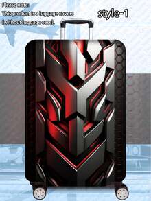 1pc Luggage Cover Suitcase Protective Sleeve, Multiple Sizes Available. Made Of Polyester Fiber, Scratch-Resistant & Wear-Resistant, Unisex. Ideal For Business Trips And Summer Vacations. Easy To Hand Wash And Detachable, A Must-Have Travel Accesso - Multicolor - View 23