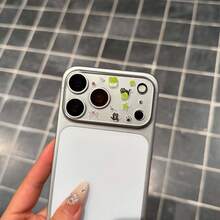 Cute Black Cat Element Lens Protection Film Soft And Cute Little Black Cat (With Heart Details), Green Apples, Cat Paw Prints, Etc., Combined With Bow Ties And Star-Dotted Pattern Stickers + Camera Lens Protection Cover Are Compatible With Apple 17 Pro/17 Pro Max Series. Camera Lens Protection Film Is Suitable For Daily Protection, Office Use, And Home Use Gift Spring - Clear - View 5