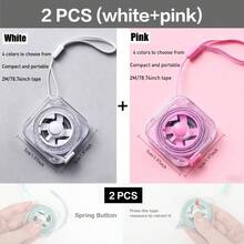 Retractable Soft Tape Measure With Hanging Cord And Button, Double-Sided CM/Inch Scale With Push Lock, Ergonomic Portable Sewing And Body Measurement Ruler For Waist, Bust, DIY Crafts (Multi-Color) - Multicolor - View 14