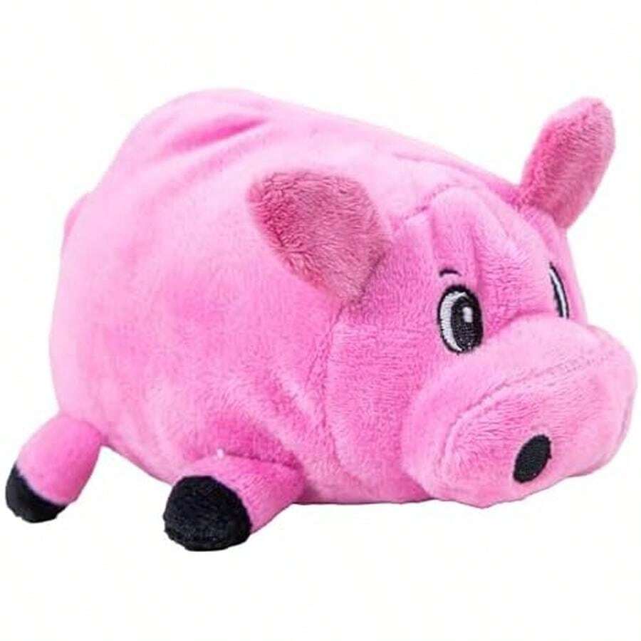 Outward Hound Fattiez Pig Plush Squeaky Dog Toy, Small - Heo Hồng - Xem 1