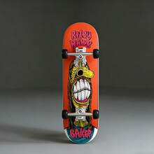 滑板公园特技木制手指滑板迷你DIY专业滑板金属支架轴承轮桌面玩具，情侣礼物，圣诞惊喜礼物，新年礼物，情人节礼物，斋月礼物 - 彩色 - 查看 9