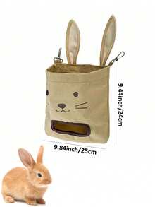 New Rabbit Hay Feeder Bag, Hanging Hay Rack Feeding Bag, Large Capacity Anti-Scratch Hay Rack For Guinea Pigs - Multicolor - View 4