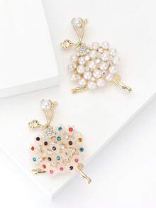 奢华水钻舞女胸针 - 女士男女通用休闲派对饰品/朋友礼物徽章装饰 - 跳舞女孩 - 查看 10