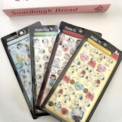 1张旋律动漫贴纸 可爱3D立体DIY贴纸 儿童创意贴纸 黑瞳防水贴纸 点贴 派对聚会手工手机装饰贴纸 女孩礼物