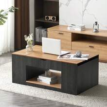 WF311892AAZ) Coffee Table With Height Adjustment - 109.5 Cm, Grey Frame, Elegant Design, Storage Space Under The Tabletop. - Grey - View 7