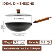 WANGYUANJI 11" Traditional Round Bottom Iron WokCast Iron Wok Ring For Gas Stove 8.3" Non-Slip Wok Support Rack - As Pic - View 2