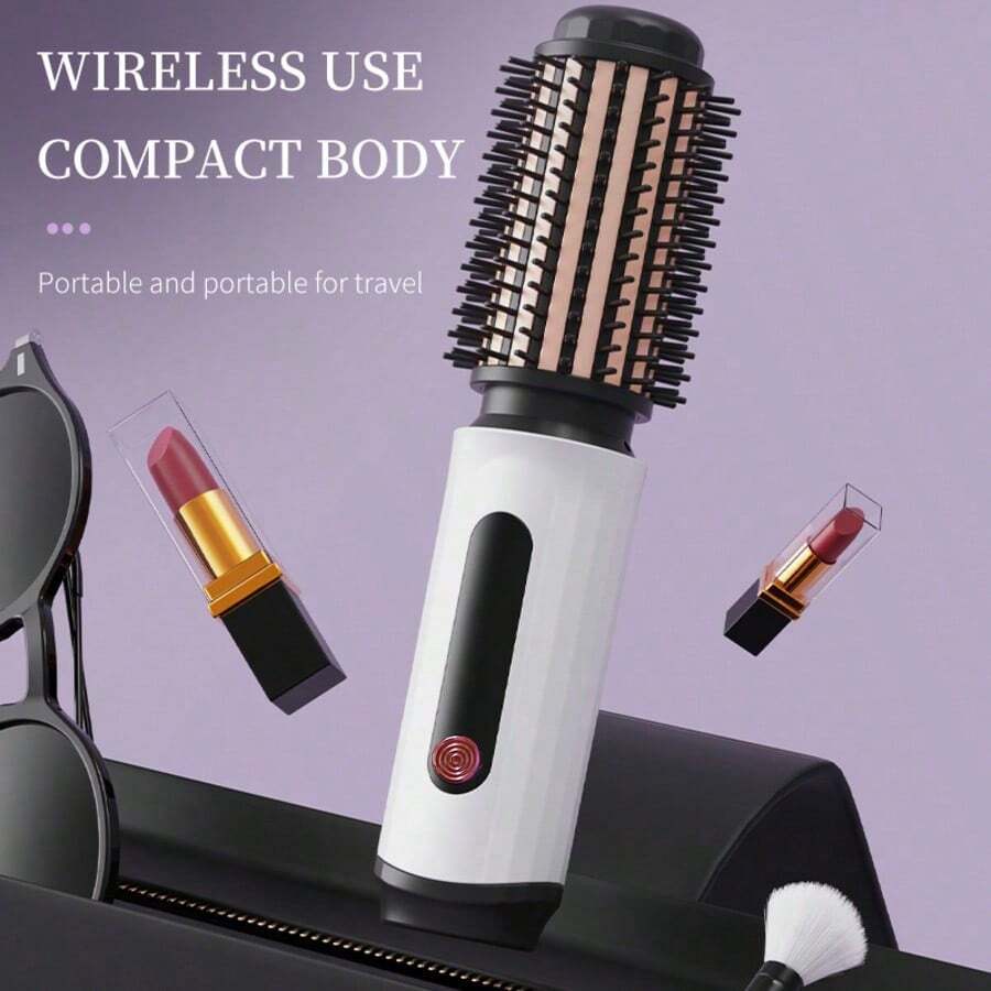 3-In-1 Rechargeable Wireless Curling Iron, Mini USB Curler/Straightener, 3 Heat Settings, Portable Travel Curling Wand, Suitable For Short And Long Hair
