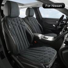 JDWBT Faux Suede Car Seat Covers, Semi-Covered, Complete Set, For Nissan Qashqai, Micra, Note, X-Trail, Leaf, Almera; Durable, Easy To Clean - Black - View 10