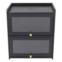 YUNRUX Storage Cabinets - Black - View 8