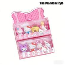 Sanrio 4件套三丽鸥3D橡皮擦，创意惊喜学生男女通用高品质可堆叠橡皮擦，清洁无痕，适合节日、派对、奖品、礼物（随机4件套） - 彩色 - 查看 11