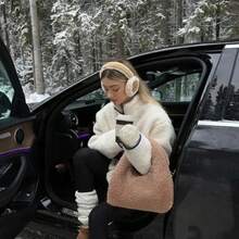 Ladies Elegant Winter Ear Muffs - Plush Soft Warm Ear Muffs, With Heat Insulation Function, Foldable Cold Protection Earphones, Suitable For Outdoors, Travel, Cute Ear Muffs - Màu Khaki - Xem 2