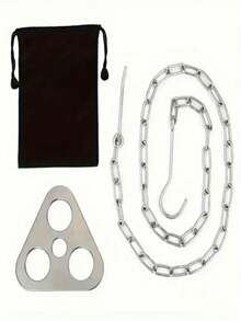 1pc Stainless Steel Adjustable Camping Pot Hanger, Foldable And Lightweight, Suitable For Outdoor Camping And Picnics - Silver - View 5