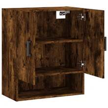 vidaXL Armario de pared chêne fumé 60x31x70 cm ingeniería de madera - Marrón - Ver 6