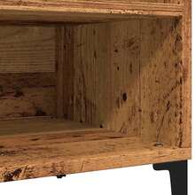vidaXL Armoire à disques vieux bois 84,5x38x48 cm en ingénierie - Tabac - Voir 8