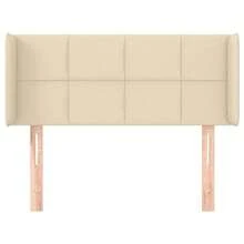 vidaXL Tête de lit con crema oreilles 103x16x78/88 cm velina - Beige - Visualizzare 3