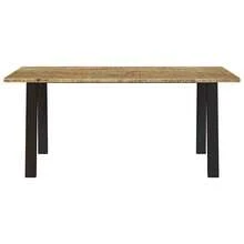 vidaXL Table à manger 150x90x75 cm bois d'acacia massif - Tabac - Voir 4
