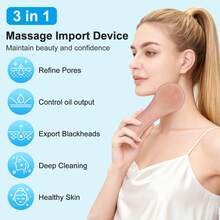 Facial Cleansing Brush: Portable Waterproof Rechargeable Silicone Facial Cleansing Brush With 6 Adjustable Speeds And 2 Cleaning Modes. Suitable For Both Men And Women, This Electric Brush Provides Deep Cleansing, Removes Blackheads, And Exfoliates. - Hồng - Xem 2