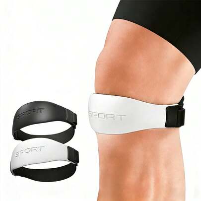 1 pieza Rodillera, proporciona estabilidad para las rodillas, unisex, ajustable, adecuada para varios deportes como tenis, bádminton, correr, fitness