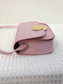 1Pc Kids Cross Shoulder Bag Square Bag Shoulder Bag Coin Purse, Lightweight And Portable Flip Closure, Suitable For Girls, Teenagers, Daughters, Girls, Schoolgirls, Junior High School Students, Etc., Daily Essentials , Also Ideal For Clothing - 543# - View 4