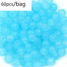 60pcs/Pack 8mm Glass Round Beads With Super Many Colors To Choose From, Handmade Necklace Bracelet Jewelry Making Accessories - Monochrome Glass Beads - View 15