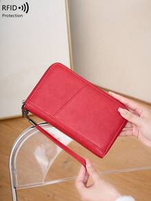 RFID屏蔽大容量护照夹超薄旅行钱包 - 精美礼品 - 男女必备旅行配件 - 彩色 - 查看 9