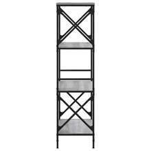 vidaXL 4-stöckiges Bücherregal Sonoma Grau 59x35x132 cm - Grau - Übersicht 5