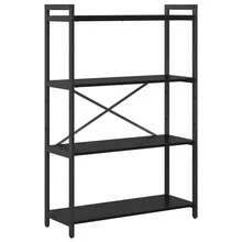 vidaXL Étagère Chêne noir 80 x 30 x 120 cm Bois d'ingénierie - Noir - Voir 2