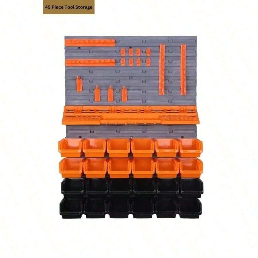 45 Piece DIY Tool Storage Set With Wall Plates - 45 Piece DIY Tool Storage Set With Wall Plates - View 1