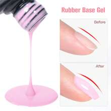 Mtssii 7ml Natural Nude 2 In 1 Rubber Base Gel Nail Polish Milky Pink Jelly White Nail Camouflage Color Coat Semi Permanent Soak Off UV Rubber Gel Base For Nails Manicure Nail Supplies Nail Art Design For Home Salon Gift For Women - 無色 - 查看 5