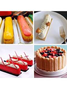 长方形巧克力饼干模具、冰块模具、果冻模具、圆柱形硅胶糖果模具、婚礼、派对、节日蛋糕装饰模具