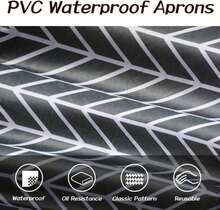 SATINIOR 3 Pieces Waterproof Bib Apron With 2 Pockets Adjustable Cooking Kitchen Apron For Women Men Chef BBQ Baking Cleaning - ColorA - 查看 4