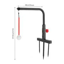 Adjustable Golf Swing Training Aid With 360° Automatic Ball Return, Durable Iron Construction, Compact Design For All Skill Levels, Easy Assembly - Black - View 11