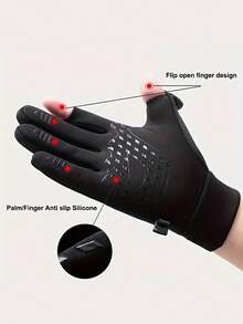 Găng tay mùa đông unisex, găng tay cảm ứng cho nam và nữ, găng tay thể thao giữ ấm cho câu cá, chạy bộ, đạp xe, lái xe, leo núi, găng tay lao động giữ ấm và chống gió. - Nhiều màu - Xem 4