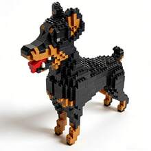1542片杜宾犬主题迷你积木：3D立体拼装玩具，造型可爱，表情逼真。套装包含威风凛凛的杜宾犬、洁白的牛头梗、活泼可爱的鹦鹉和萌萌的猫头鹰，多种造型可供选择。是宠物爱好者的理想之选，能够激发思维，培养多元兴趣。可作为房间桌面摆件、生日礼物和节日纪念品。 - 彩色 - 查看 6