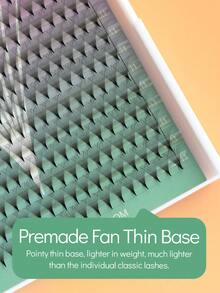 SONG LASHES 14D 16 Rows 320pcs D-Curl Voluminous Eyelash Extensions, Extra Large Tray, Pointed Flat Base, Pre-Made Lashes, 0.03mm Thickness, 8-15 Lashes Per Cluster, Eyelash Extension - D - View 6