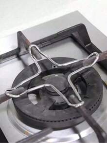 1个/2个家用燃气灶辅助架，不锈钢燃气灶支架，咖啡壶和摩卡杯架，牛奶壶架，迷你锅架，咖啡架，易于使用且经久耐用，耐热，适用于小型锅具，可用作额外的厨房用具架或保温工具 - 彩色 - 查看 1