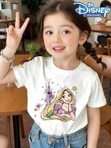 This Disney Rapunzel "Let Your Light Shine" Graphic T-Shirt Is Perfect For Boys And Girls To Wear To Holiday Parties, Family Gatherings, Outdoor Activities, And Trips, And Makes A Great Gift For Children Visiting Disneyland. - trắng - Xem 1