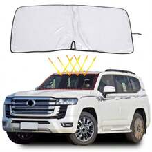 Windscreen Sun Shade Compatible With Toyota Land Cruiser LC200 20082021 Accessories Reflective Windshield Cover Window Shade UV And Heat Blocking Cover - Polyester - View 1