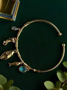 1 件简约别致串珠链手链/脚链，波西米亚风格可调节流苏手链，适合女性日常、约会、派对、度假、万圣节，是送给朋友、家人、青少年的理想礼物 - 萌飾款 - 查看 6